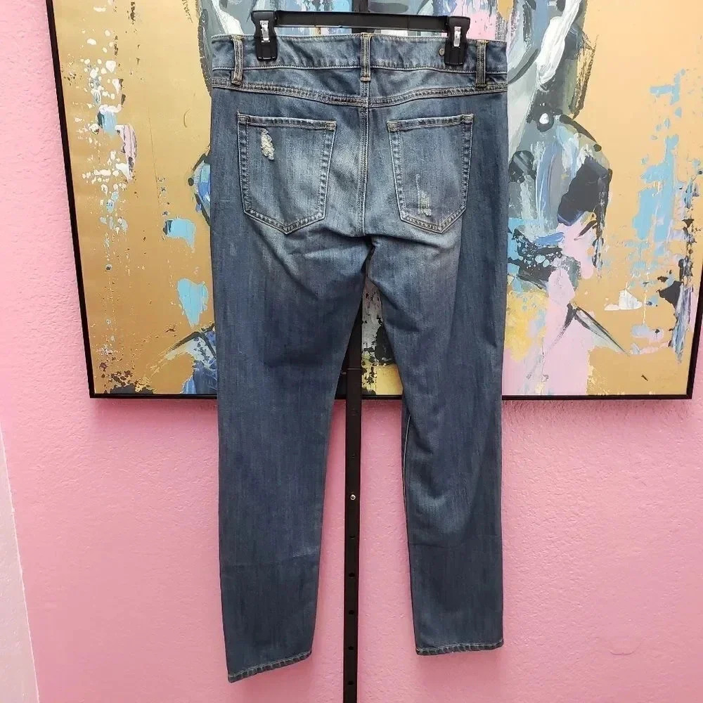 CAbi #5165 Slim Boyfriend Distressed Mojave Jeans - Picture 2 of 5